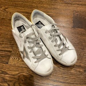 Golden Goose All Star Sneakers with Gold